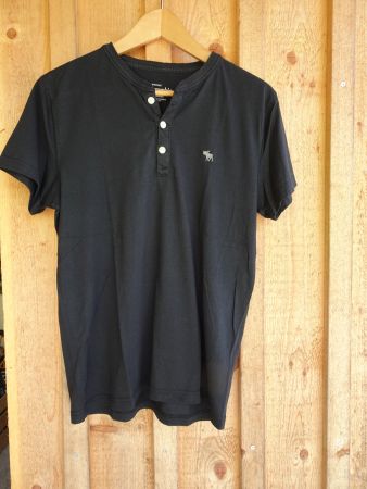 Herren T'shirt Abercrombie & Fitch schwarz Gr. S - Ri24.27