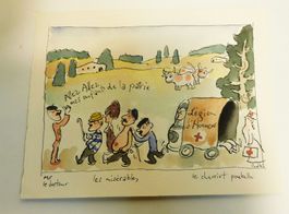 Kunst Röbi Wyss original Zeichnung  Unikat