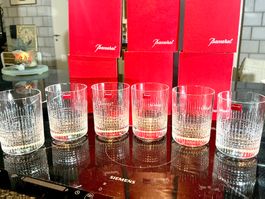 BACCARAT FRANCE 6 VINTAGE BLEIKRISTALL WHISKY GLÄSER TOP