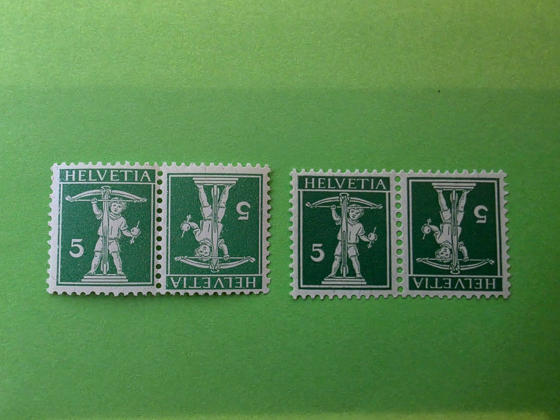 Alle Briefmarken: Kehrdrucke K3+K7III, mit Gummi, postfrisch** – Neu (gemäss Beschreibung) aus Leimbach AG von jaja79