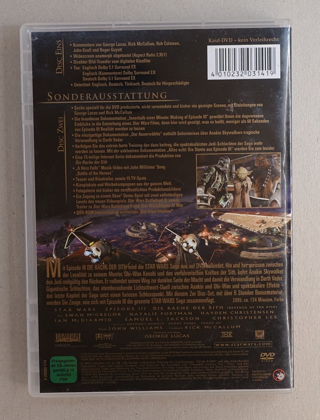 Tous les DVDs: Star Wars: Episode III - Die Rache der Sith – D'occasion à Sessa par fraenklishop 1