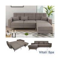 Ecksofa Schlafsofa Boxspringsofa YORK - Braun - Sofa