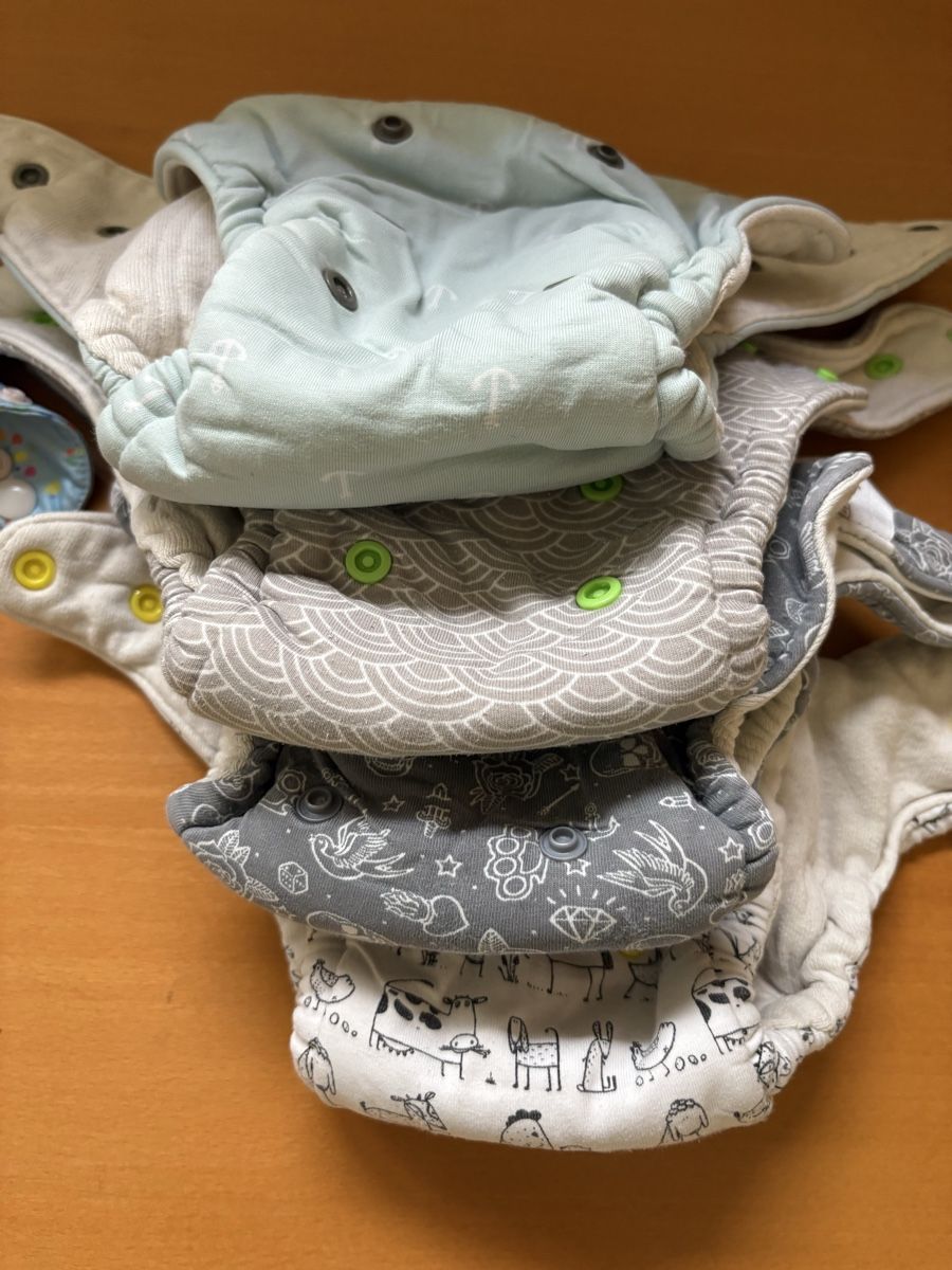 Secchi per pannolini & Pannolini: Stoffwindel Paket Newborn – Usato da Oberwil BL venduto da Kat4123 3