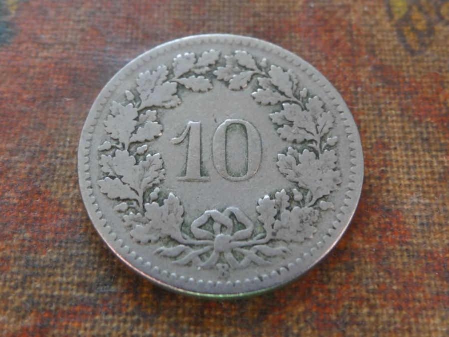 Tutti le monete: 10 Rp. 1895  (B) – Usato da Romanel-sur-Lausanne venduto da Swift13 1
