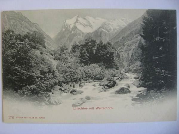 Cartoline postali: AK  Lütschine mit Wetterhorn – Usato da Gundetswil venduto da Egro01