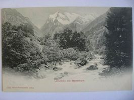 AK  Lütschine mit Wetterhorn