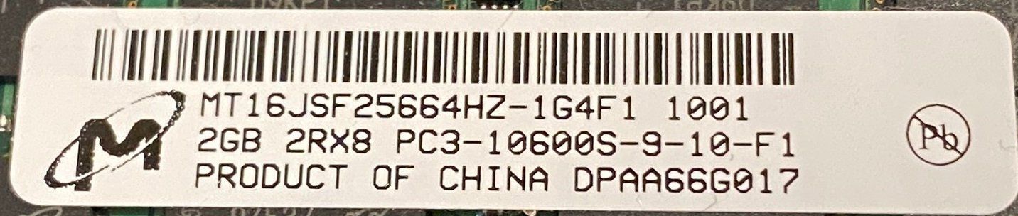 Memoria / RAM: Micron 2GB DDR3 RAM, Memory, Arbeitsspeicher, 2 Gigabyte – Usato da Winterthur venduto da YaV 1