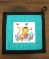 Topflappen mit Katze, Handarbeit