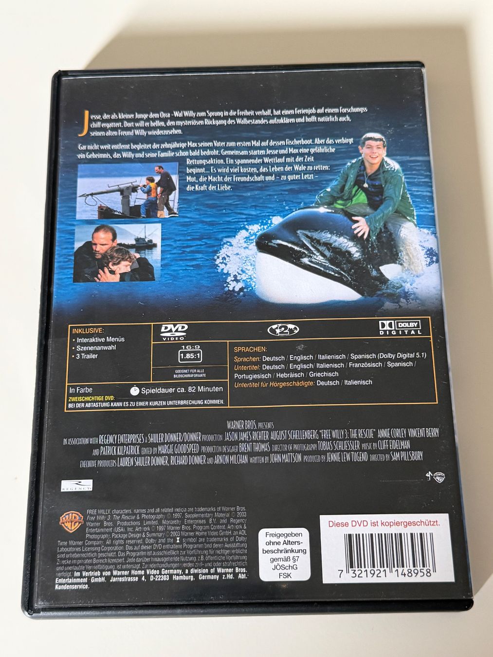 Tutti i DVDs: DVD - Free Willy 3 - Die Rettung – Usato da Altstätten SG venduto da sheamus 1