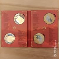 Münzen Schweiz vergoldet (Schweizer Nationalhymne)