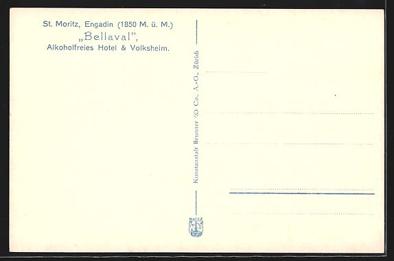 Cartes postales: St. Moritz /Engadin, Hotel Bellaval, Spe – D'occasion à Berlin par bartko-reher 1