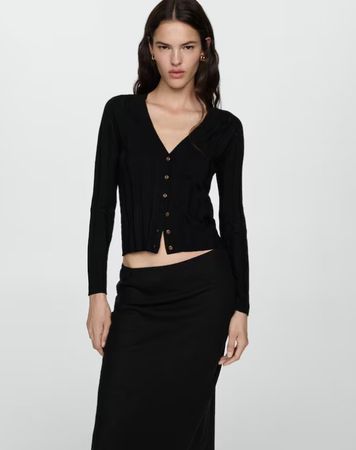 🤩MANGO NEUE KOLLEKTION STRICK-JACKE SCHWARZ 20.- STATT 40.-