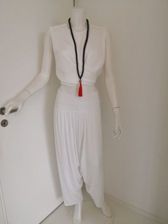 🤩3 STK: BOHO-CHIC YOGA-HOSE WEISS & HAUSSCHUHE & D&G P.