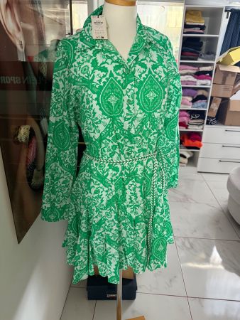 ONLY Sommerkleid, Grün/Weiss, Gr. M, Neu mit Etikett!