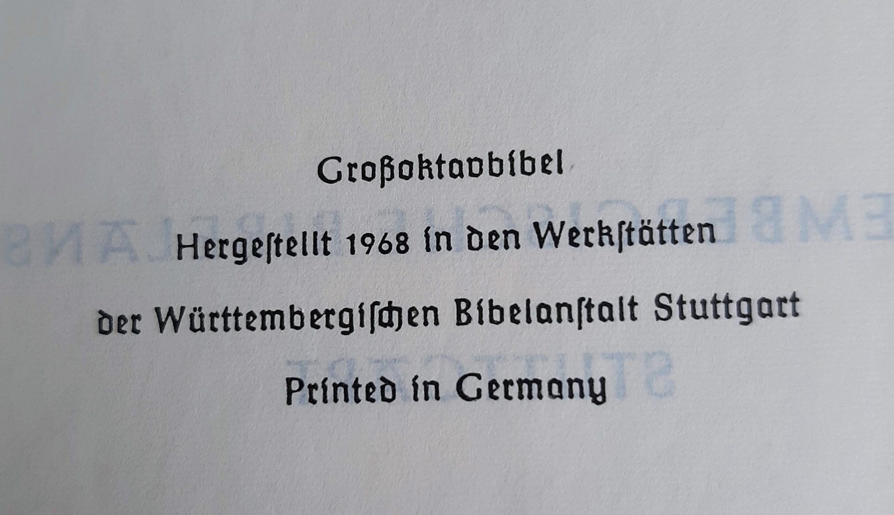 Libri: Bibel Grossoktavbibel Stuttgart 1968 – Usato da Zürich venduto da Zurich 1