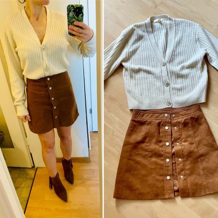H&M Winter Set (skirt + cardigan) XS/34
