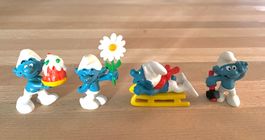 4 x Original Peyo Schlümpfe 70er/80er - Set 5