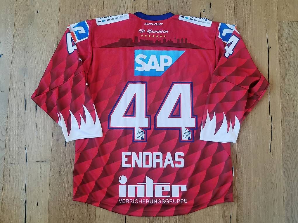 Canottiere & Pantaloni: Adler Mannheim Eishockey Trikot Endras – Usato da Chur venduto da Hoppchur_83 1