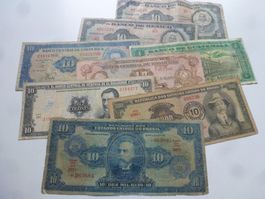 Lot ++ 8 alten Banknoten aus Südamerika