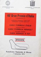 Programm Formel 1 GP Italien von 1975 in Monza