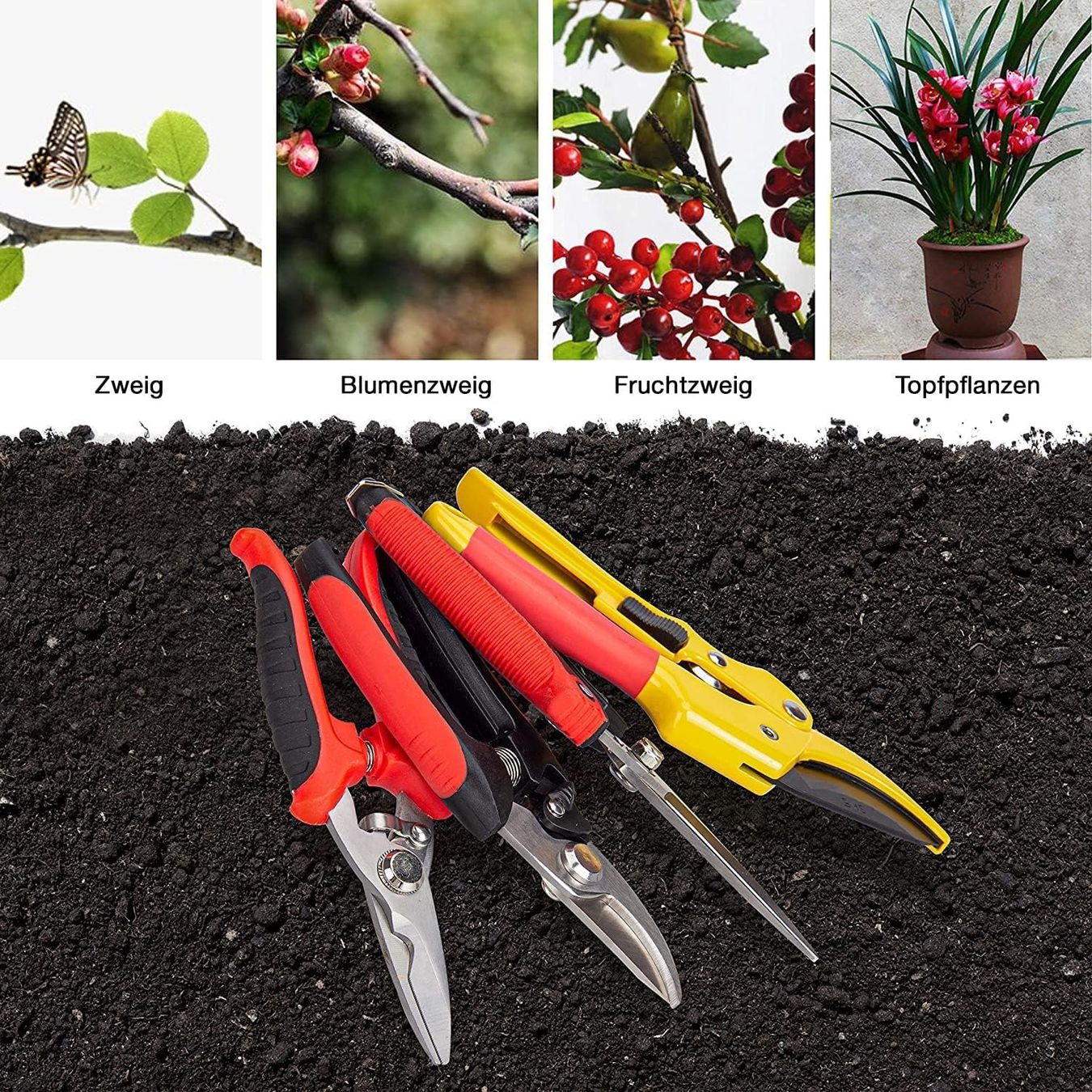 Tutti gli attrezzi: 4 Stücke Gartenschere, Rosenschere – Nuovo e nell'imballaggio originale da Nuglar venduto da SaleRitter 6