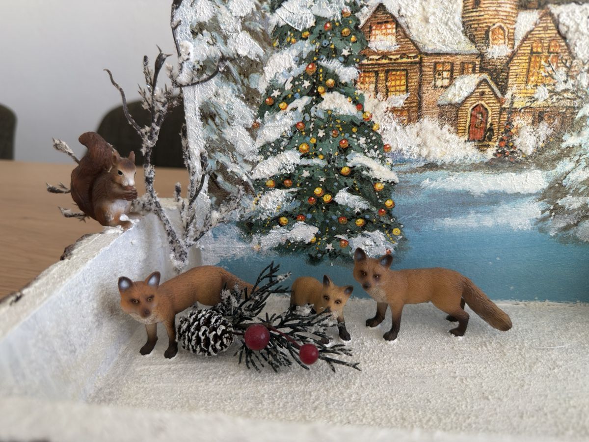 Tutte le decorazioni: Winterszene mit Schleichtieren, Handarbeit, – Nuovo (secondo la descrizione) da Sarmenstorf venduto da Nathaliie_21 1