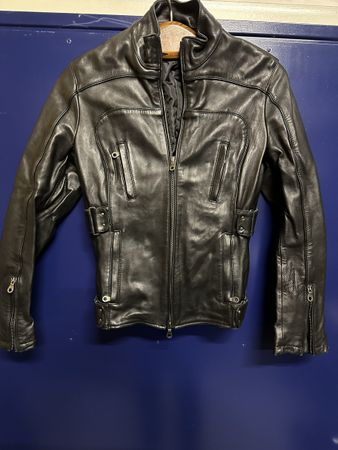 Blouson cuir femme, Sitelli, Italy, taille S.