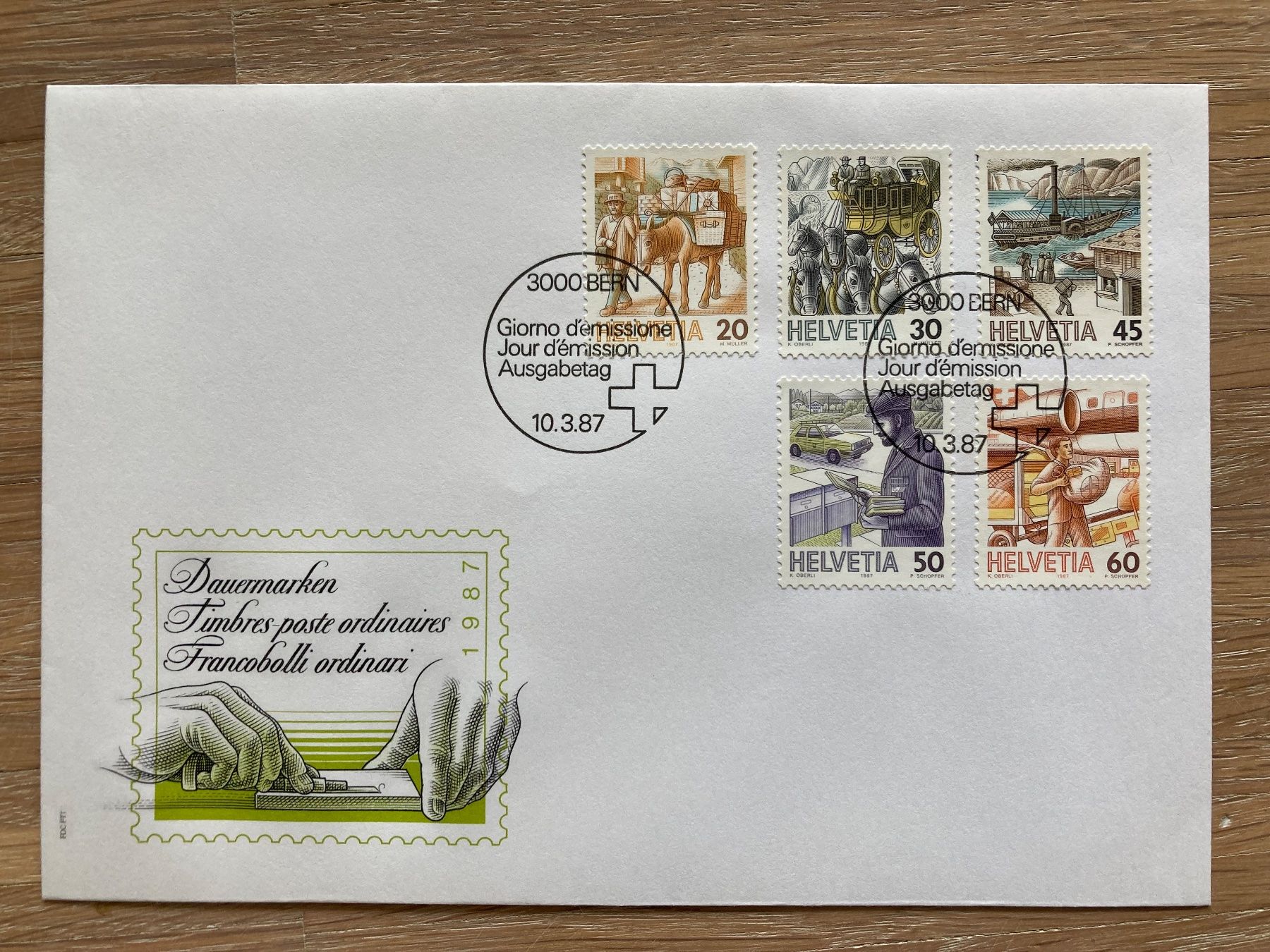 Tutti i francobolli: Ersttagsbrief FDC Schweiz – Original – Usato da Vallamand venduto da sugoi3012