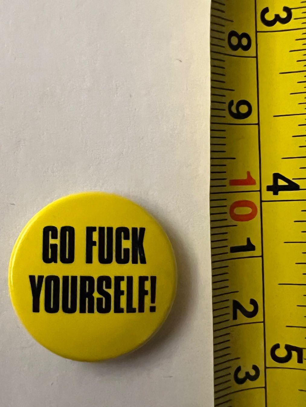 Spille & Fermagli: Button «go f*** yourself» – Usato da Zürich venduto da rigani 1