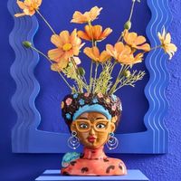 Sizilianische Vase "Lotti" Frauenkopf