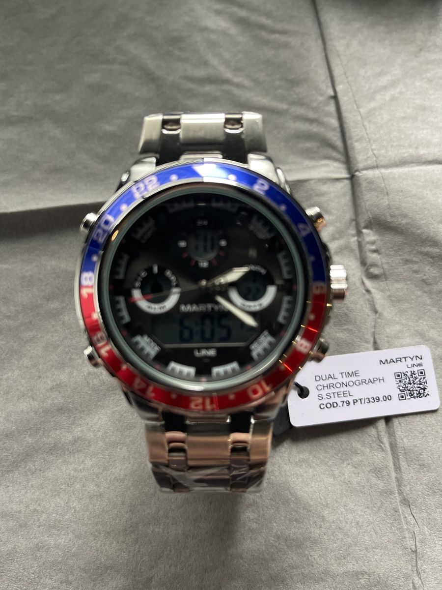 Montre Martyn Line Chronograph - Boîtier Acier, Bracelet Acier, étanche 30m - Style Classique Homme
