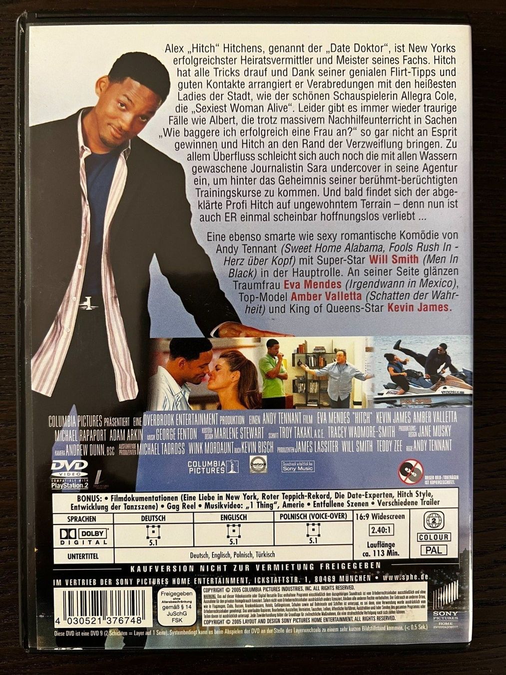 Tutti i DVDs: Hitch: Der Date Doktor – Usato da Zürich venduto da FilmFreunde 1