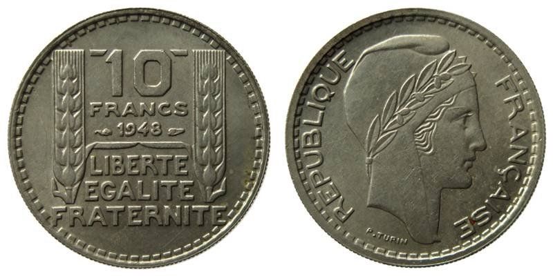Tutti le monete: 10 Franc Frankreich 1948 – Usato da Kriens venduto da TSCH1