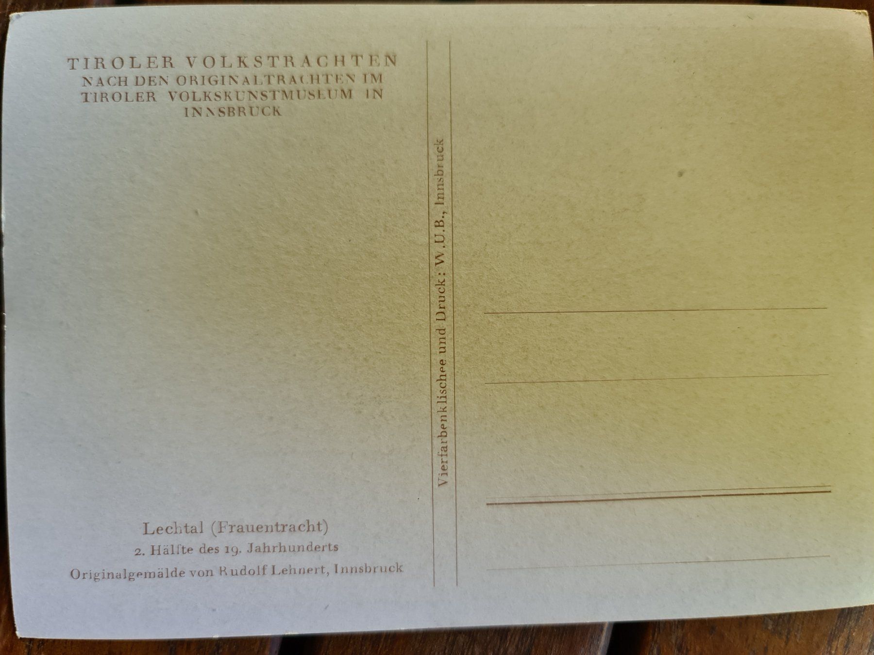 Cartoline postali: Ansichtskarte Tiroler Vokstrachten – Usato da Dintikon venduto da Vexi 1