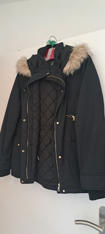 Zara Winterjacke Damen Zara Lange Schwarze Jacke Puffer Jacket