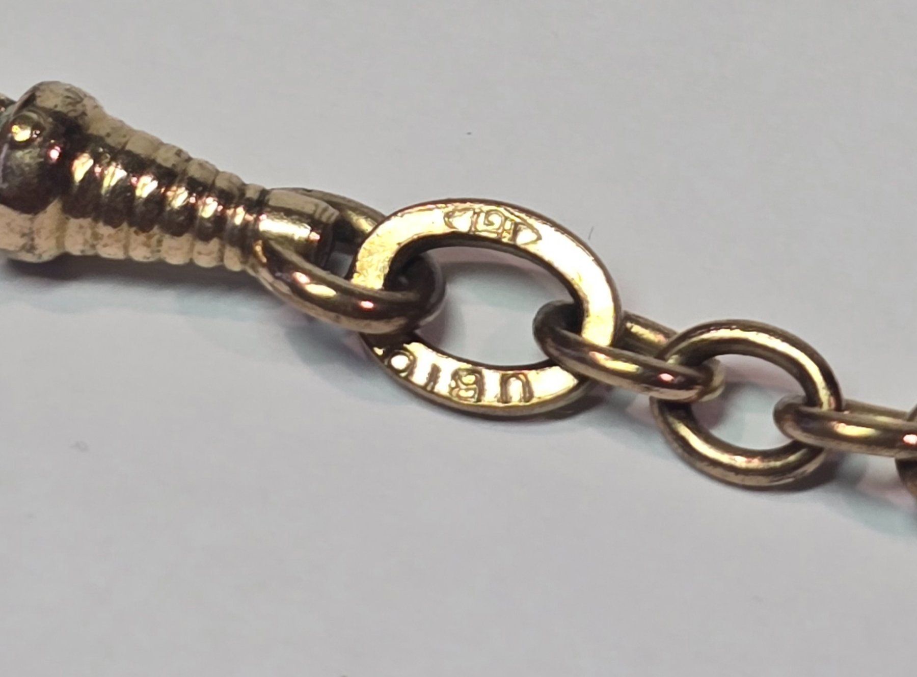 Altri accessori per orologi: Taschenuhrkette  mit Haar  vergoldet – Usato da Ennetbürgen venduto da 50shafali53 4