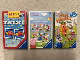 3 Speile: Memory, Peppa Pig Ballone, Lotti Karotti