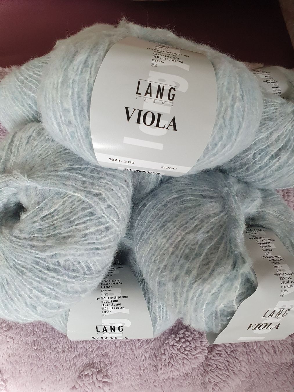 Lang Yarns Wolle: 6 Knäuel Viola von LANG – Neu (gemäss Beschreibung) aus Herisau von Stricktante