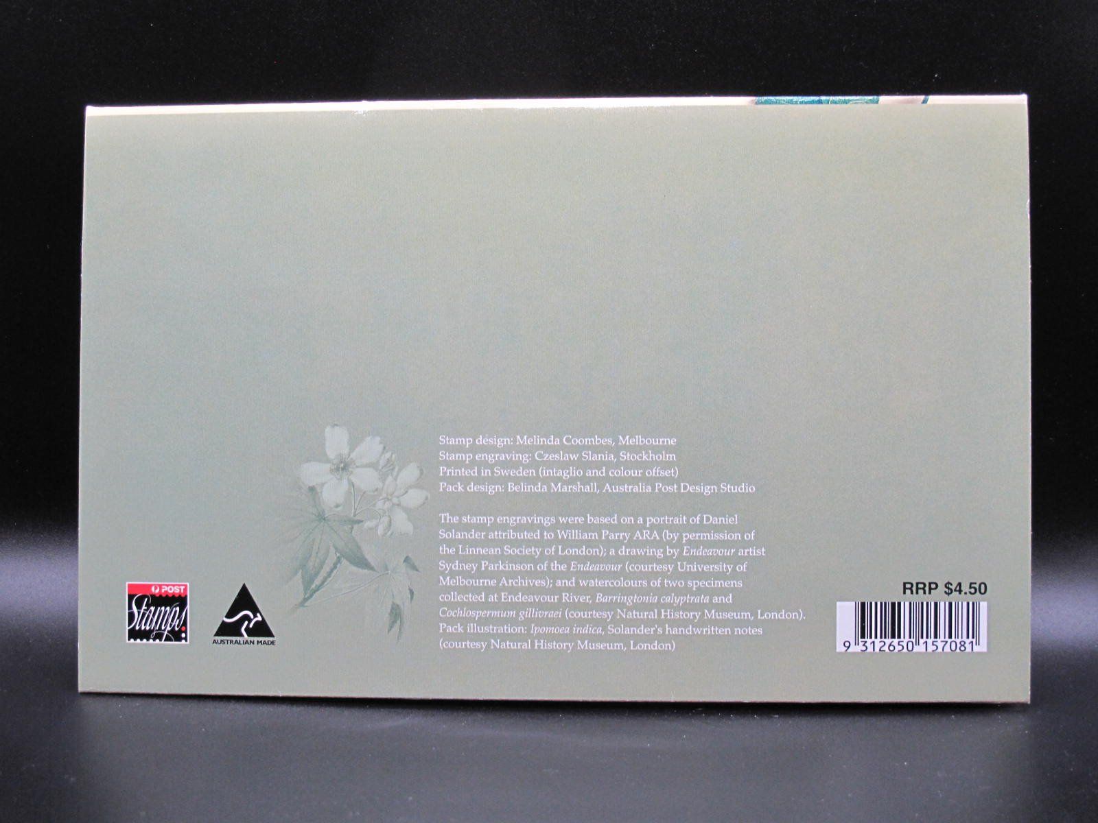 Tutti i francobolli: Australia 2001  Sweden Joint issue Daniel Solander ** – Usato da Wil SG venduto da fva01 4