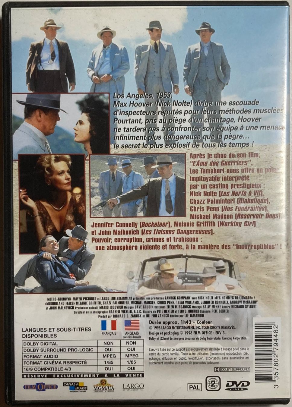 Tutti i DVDs: LES HOMMES DE L'OMBRE – Usato da Poliez-Pittet venduto da Newtown-Records 1