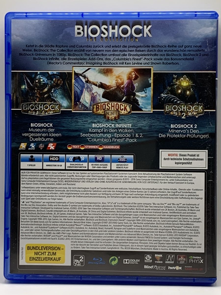 Sony Giochi: Bioshock The Collection - PS4 – Usato da Ostermundigen venduto da RG-Collector 1