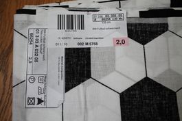 Fussball ★ Stoff ★ OVP Baumwolle schwarz weiss