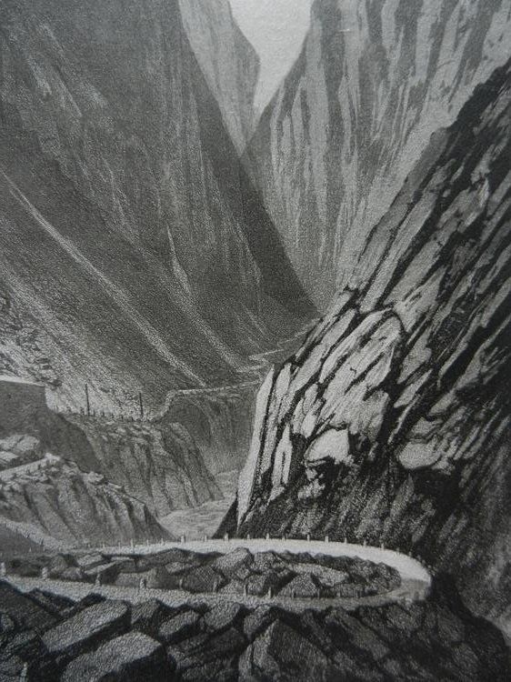 Gravures: Die Gotthard Strasse Schöllenen – D'occasion à Risch par Rischli15 6