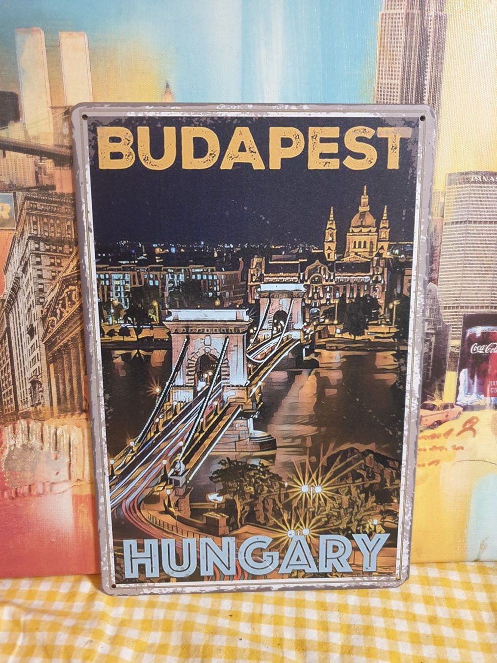 Insegne: Budapest ( Ungarn) Blechschild – Nuovo (secondo la descrizione) da Olten venduto da Marsmobil