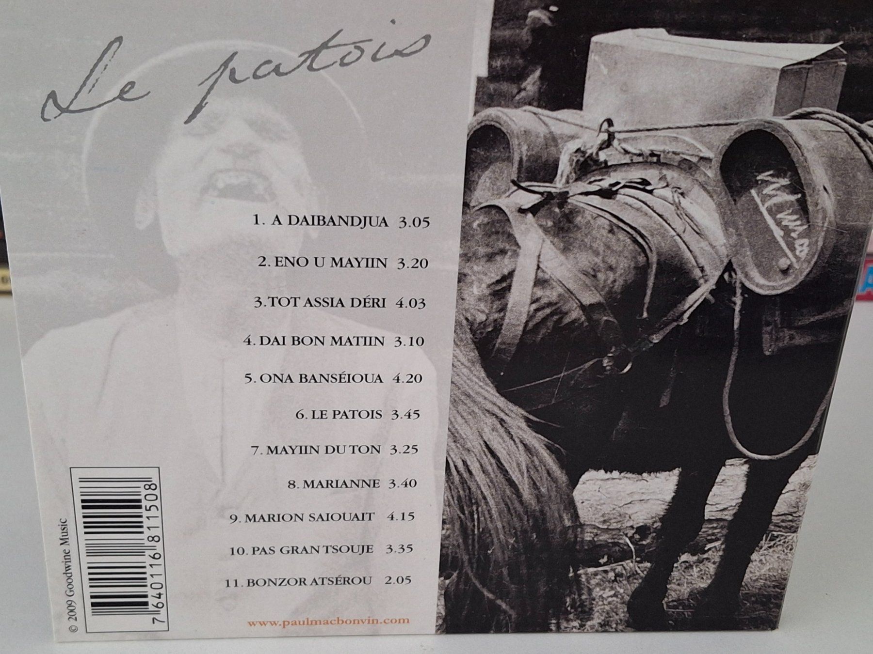 CD: CD Paul Mac Bonvin - Le Patois – Usato da Aarberg venduto da Jackup1 1