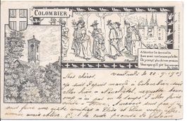 COLOMBIER, carte Oscar Huguenin