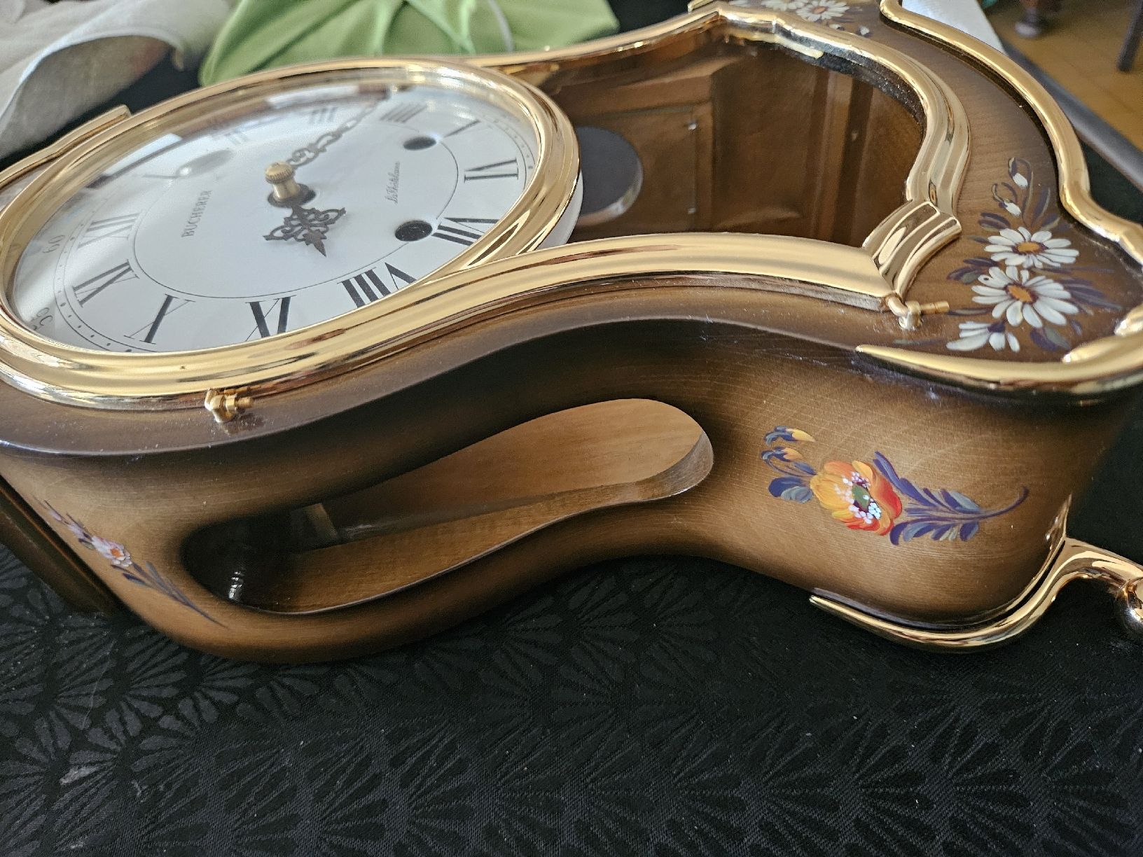 Bucherer Pendules & Horloges murales: Pendule Bucherer "La Chatelaine" bois décor fleuri – Neuf (Voir description) à Châtelaine par enerio1347 5