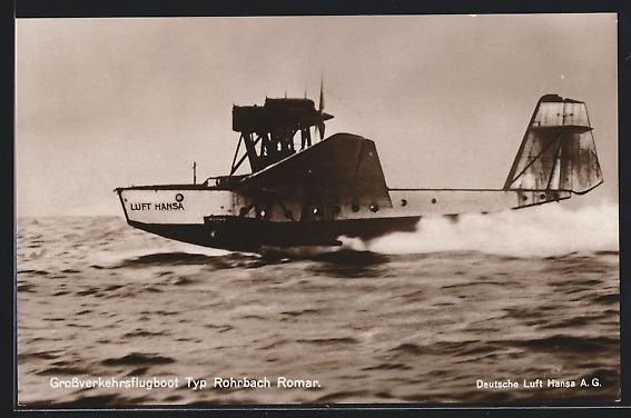 Cartes postales: Grossverkehrsflugboot Typ Rohrach Romar  – D'occasion à Berlin par bartko-reher