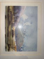 Michele Togni, Framed watercolour landscape painting 76/150