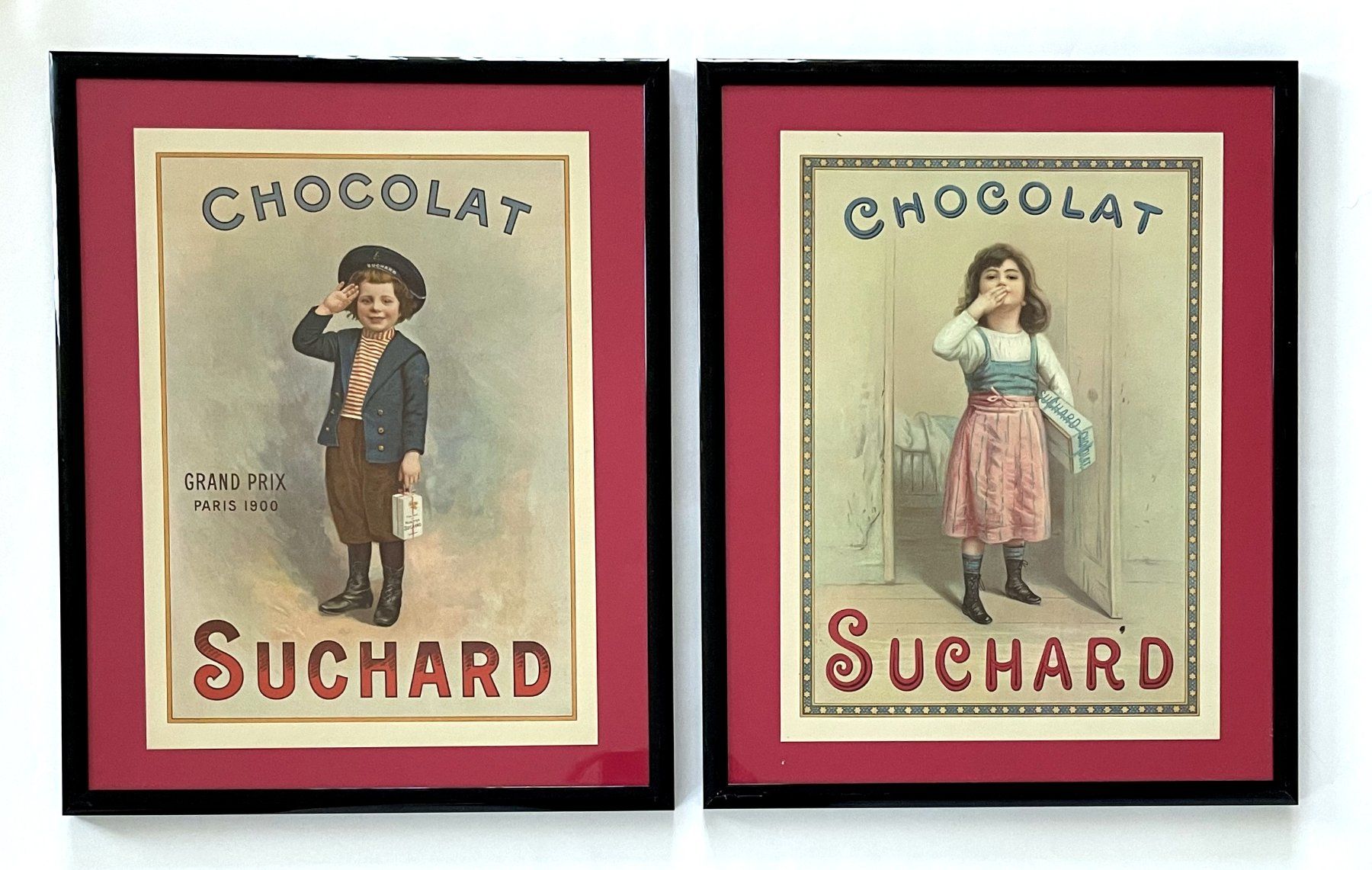 Foto & Immagini: Chocolat Suchard - 2 Plakate gerahmt / Affiches encadrées – Usato da Savagnier venduto da Ne2065
